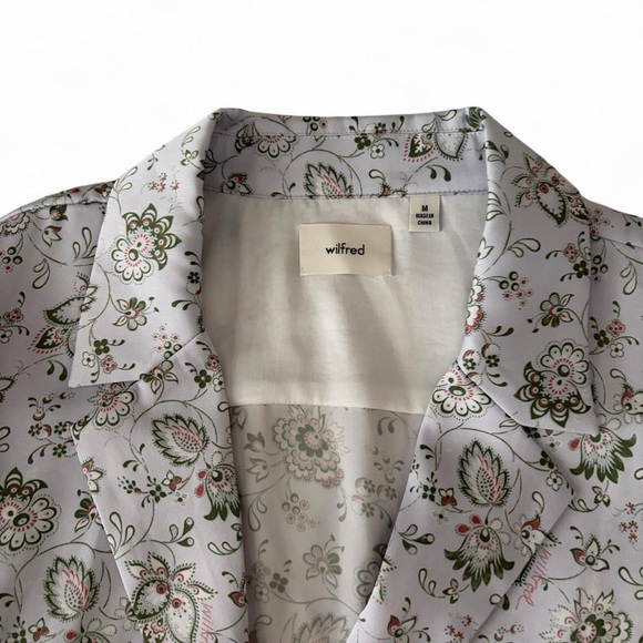 Aritzia Beso Shirt Baby Blue and Floral - Picture 4 of 5